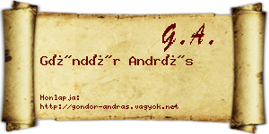 Göndör András névjegykártya