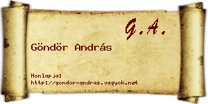 Göndör András névjegykártya