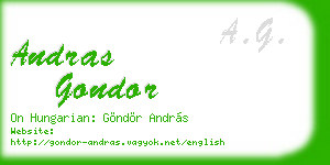 andras gondor business card