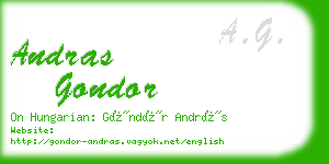 andras gondor business card